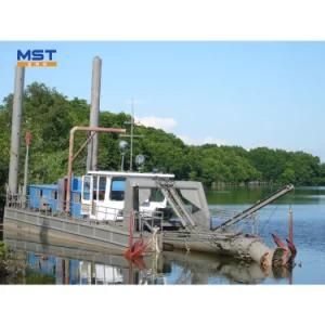 Diesel Enigne Hydraulic Dredger with Suction Pump and Anchor Rod