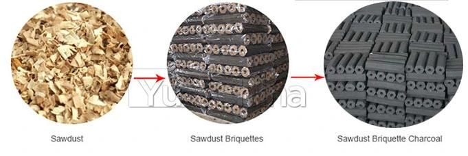 Rice Husk Charcoal Briquettes/Charcoal Extruder Briquette Machine