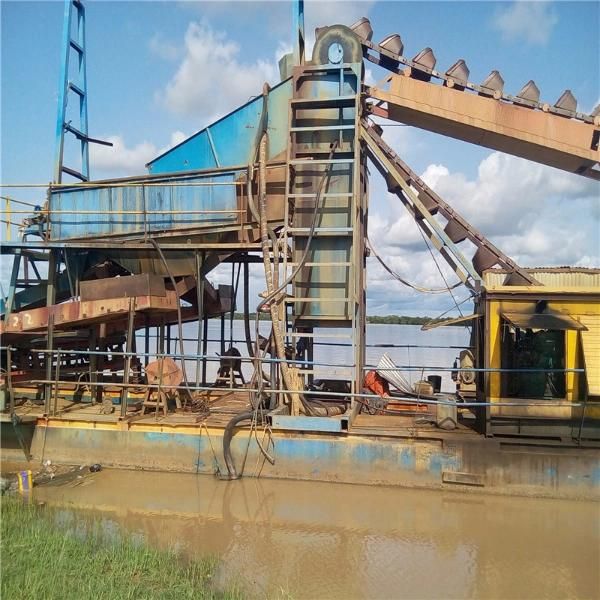 Good Quality Bucket Chain Alluvial Gold Dredger with High Efficiency Diamind Dredge