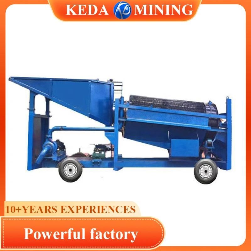 Keda Sieving Machine Mobile Small Gold Trommel for Sale