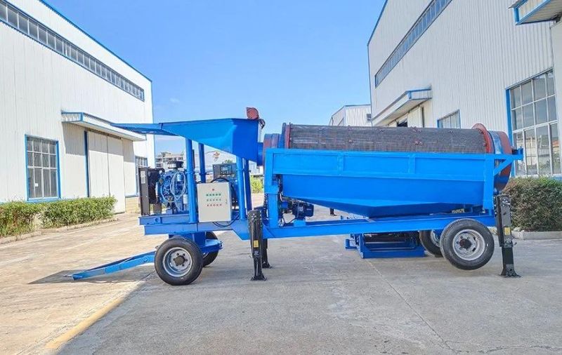 Alluvial River Sand Hard Rock Gold Ore Diamond Tantalite Mobile Washing Plant Small Scale Portable Mining Gold Trommel Separator Machine