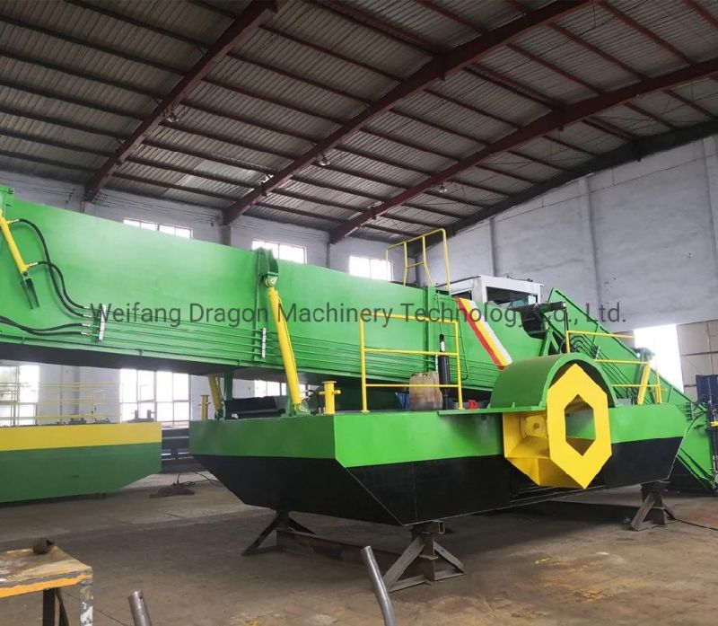 Hyacinth Reed Cutter Cutting Ship /Rubbish Collection Cleaning Boat Vessel Trash Skimmer Water Clean Machine in Lake River Dam Aquatic Weed Harvester
