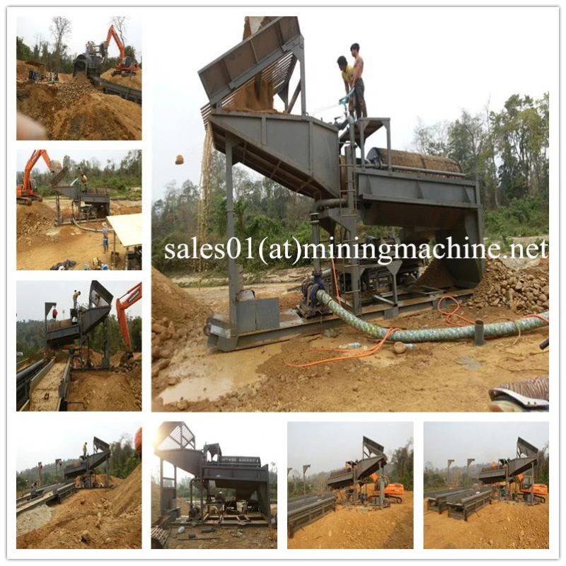 Mining Equipment Mobile Alluvial Gold Washing Trommel Drum for Sale