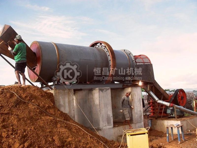 Gold Minerals Separator Equipiment Clay Mining Rotary Scrubber Gold Trommel Washing Plant 30 Tph Gold Rotary Wash Plant