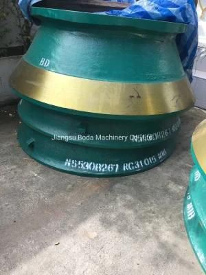 Mn13cr2 Mn18cr2 Casting Wear Parts Bowl Liner Suit Nordberg HP300 Cone Crusher Spare Parts