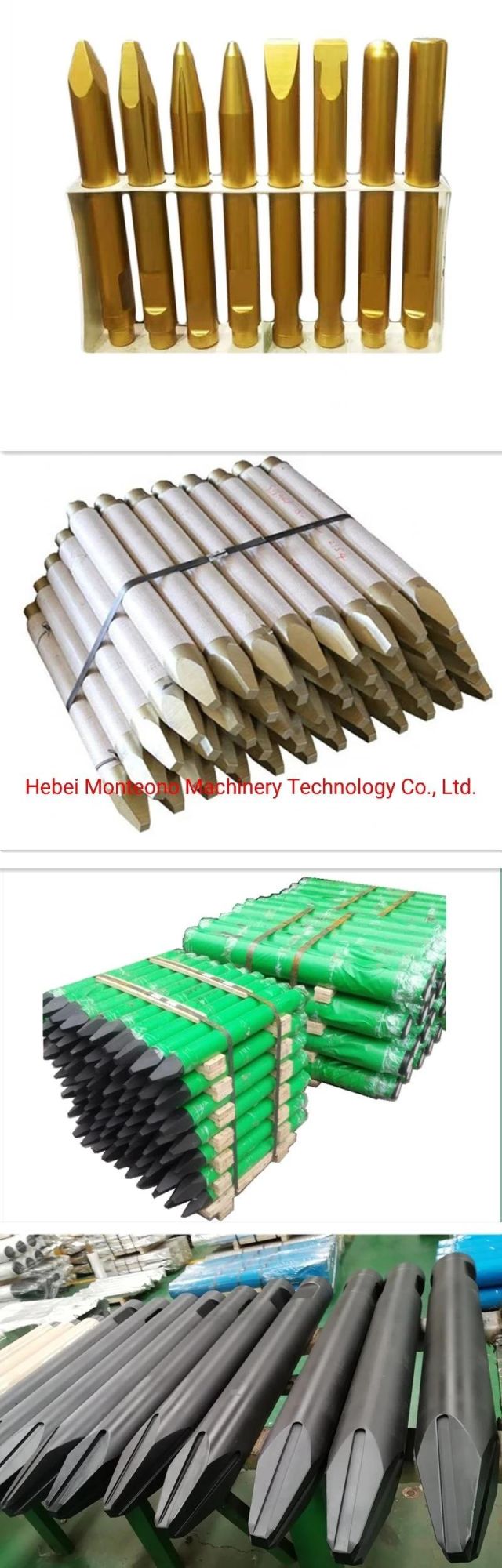 Wadge Type Blunt Type Moil Type Concial Type Hydraulic Breaker Chisel