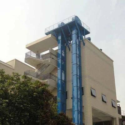 Low Cost Continuous Working Bucket Elevator for Construction Materials