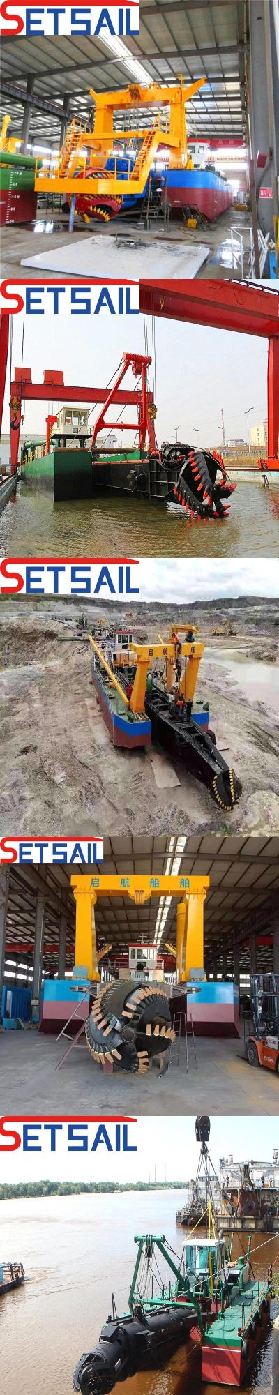 Customized Cummins Engine Rexroth Hydraulic Cutter Suction Dredger with GPS