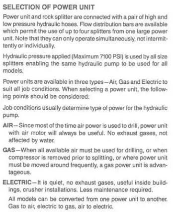 Hydraulic Rock Splitter for Sale