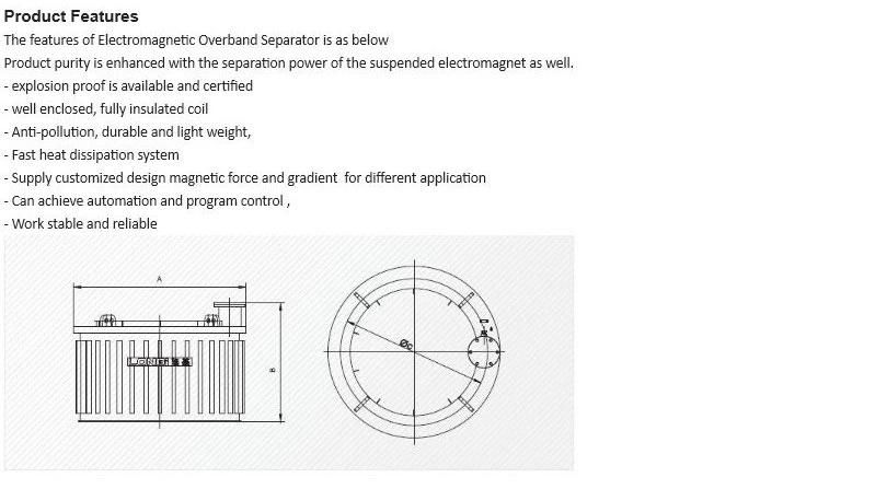 Metallurgical Industry Power Plant Electromagnetic Overband Anti-Explosion Separator