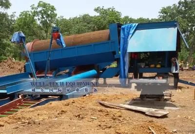 100tph Alluvial Gold Plant Trommel Washing Plant in Guinea