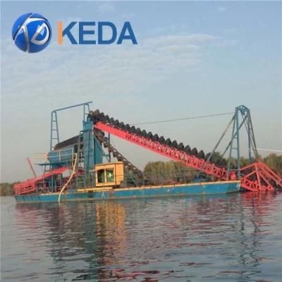 Hot Selling Gold Sand Mining Dredge Boat with Bucket