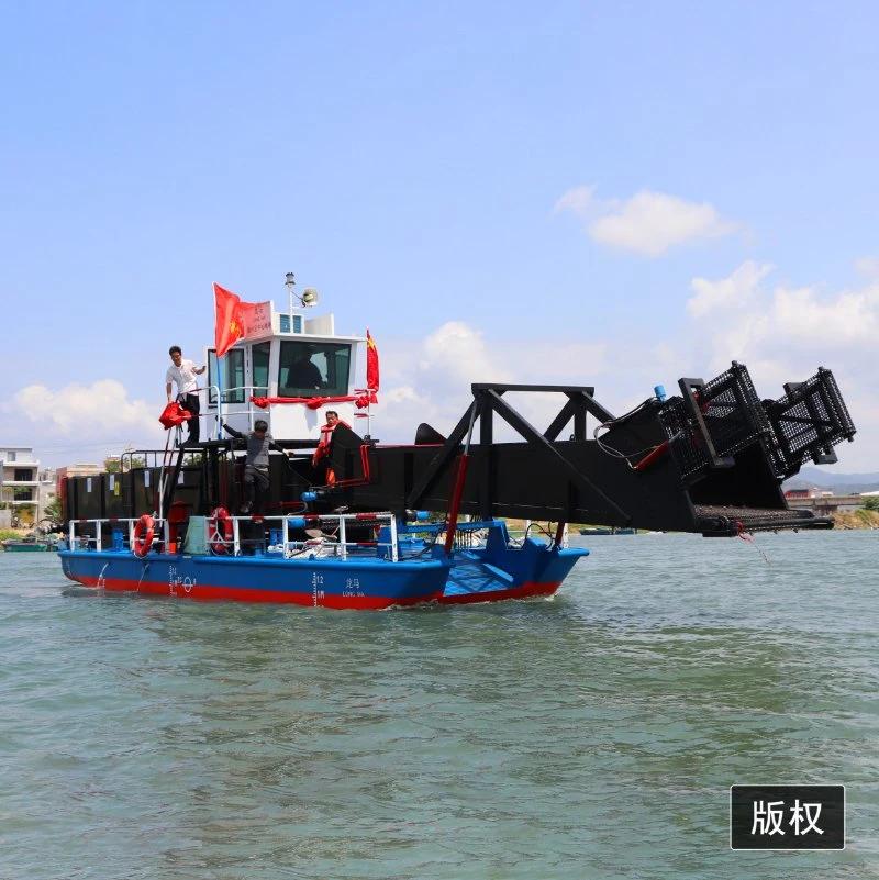 Automatic Lake Water Rubbish and Water Hyacinth Cutting Cleaning Boat Trash Skimmer Aquatic Weed Harvester