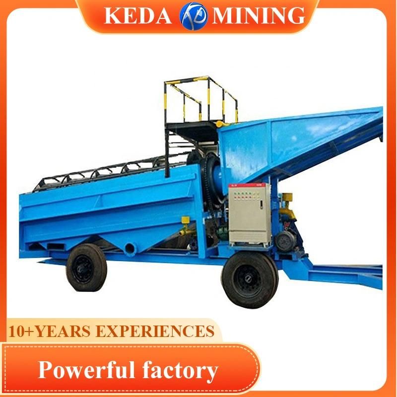 Keda Amazing Mobile Trommel Screen for Gold Washing Machine