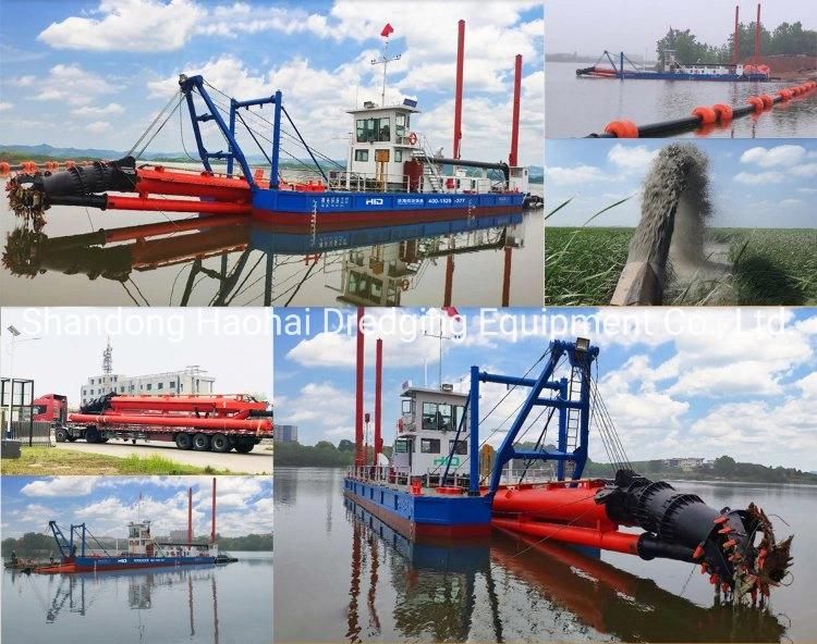 China Brand Mini Sand/Clay/Gravel Mining Cutter Suction Dredger with 2000-2200m3/H for Sale