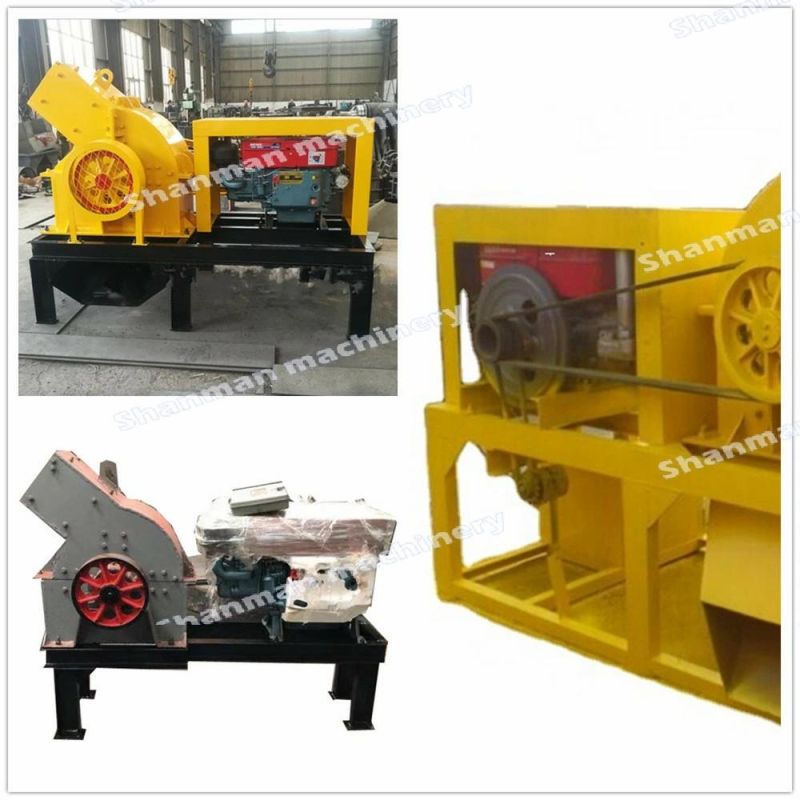 Small Hammer Crusher PC600*400 with Diesel Engine Power, Impact/Jaw/Rock/Mining/Mineral/Mobile Crusher for Brick/Quarry/Granite/Cobble/Limestone/Ore/Gold Crush