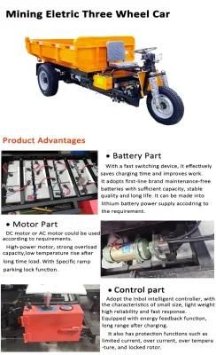 5 Ton Loading Capacity Mining Dumping Tricycles for Gold Mine Manufacturer Supplies Price