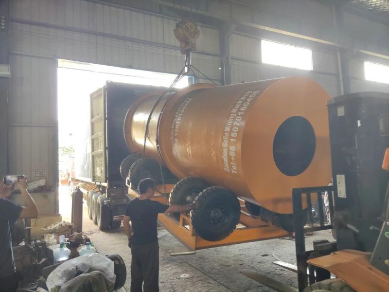 Alluvial Sand Gold Washing Machine Rotary Drum Sieving Scrubber