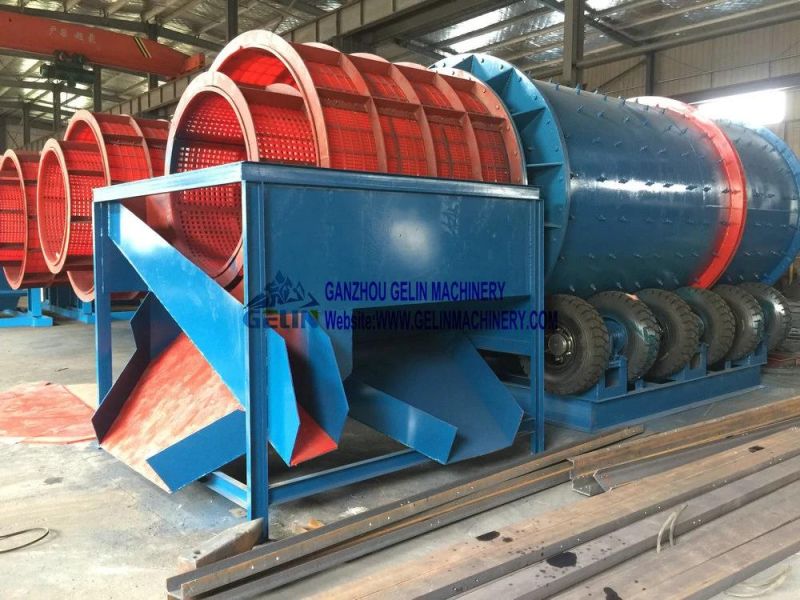 Clay Alluvial Gold Diamond Mining Washing Machine Double Layers Vibrating Rotary Scrubber Trommel Screen