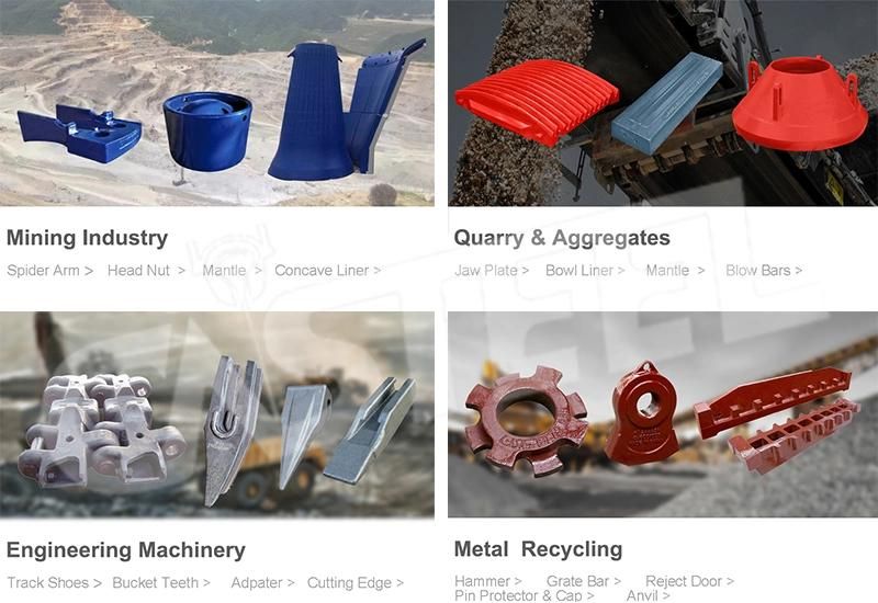 Cr28% Hazemag Apk40 Impact Crusher Parts for Granite, Blow Bars