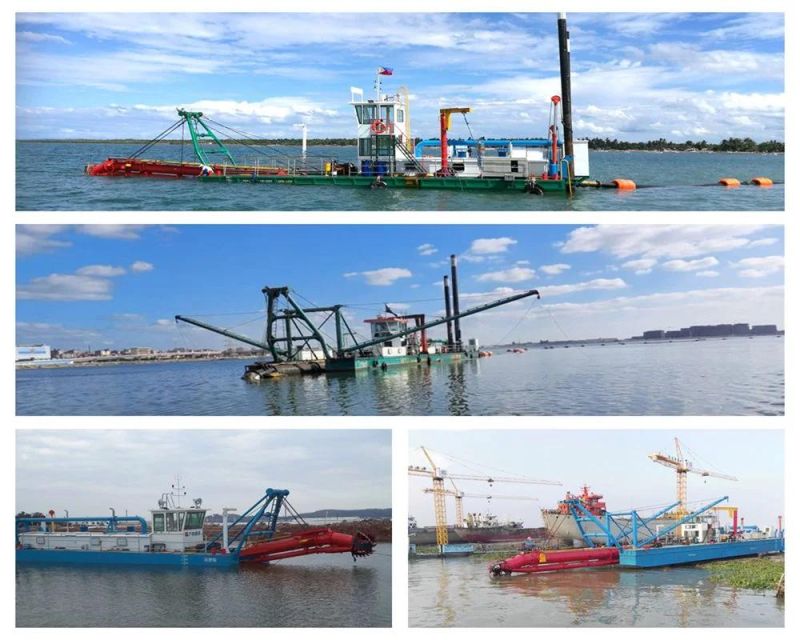Dredging Machine Cutter Suction Sand Pumping Dredger 20 Inch Small River for Land Dredge Waterways Mining Equipment Floating Pontoon Silt Clay CSD500