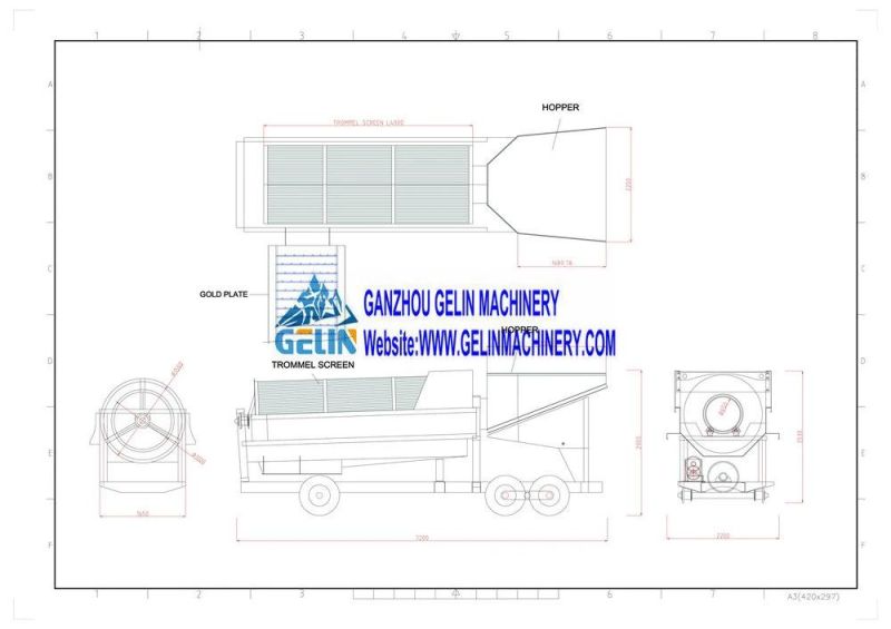 Clay Alluvial Gold Diamond Mining Washing Machine Double Layers Vibrating Rotary Scrubber Trommel Screen