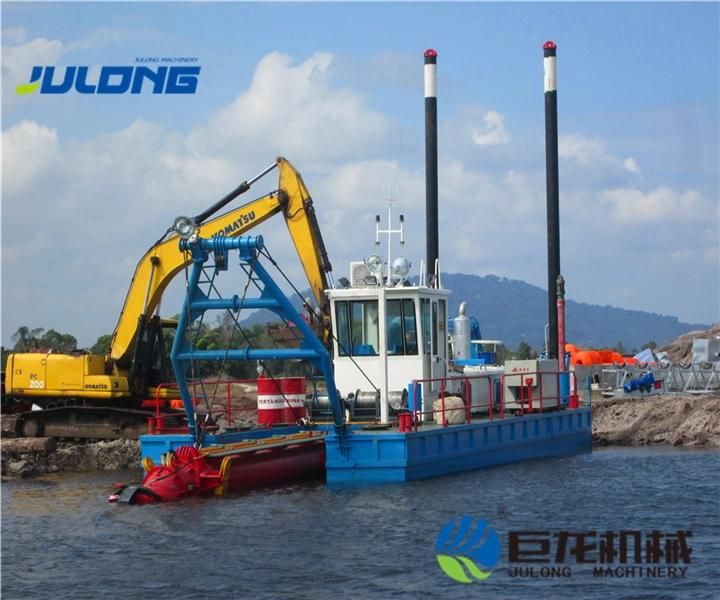 China Made High Efficiency Rive Sand Cutter Suction Dredger Barge for Sale