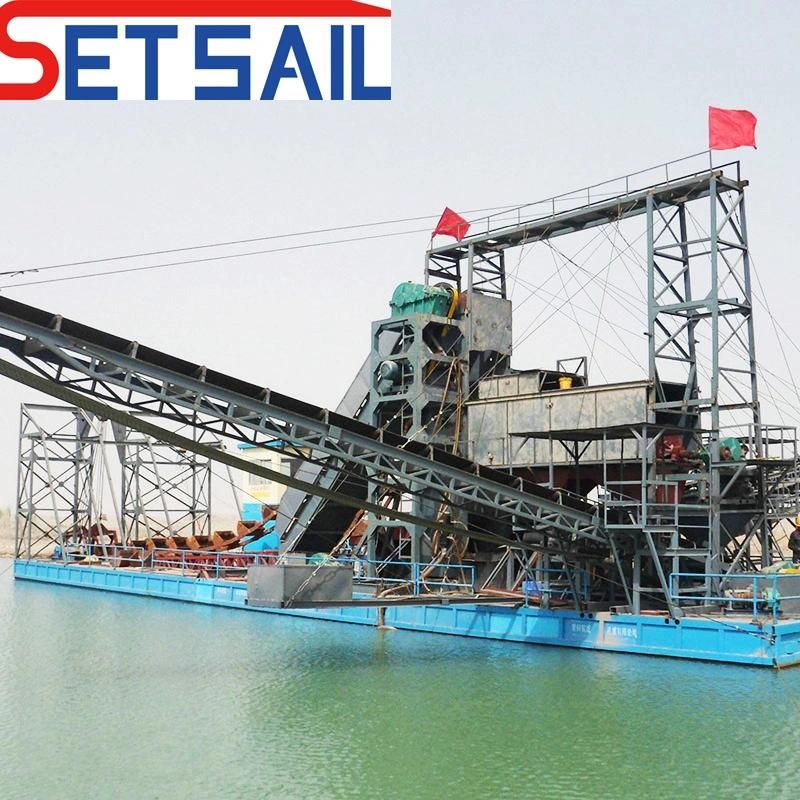 River Diamond Bucket Chain Gold Dredger with Centrifuge