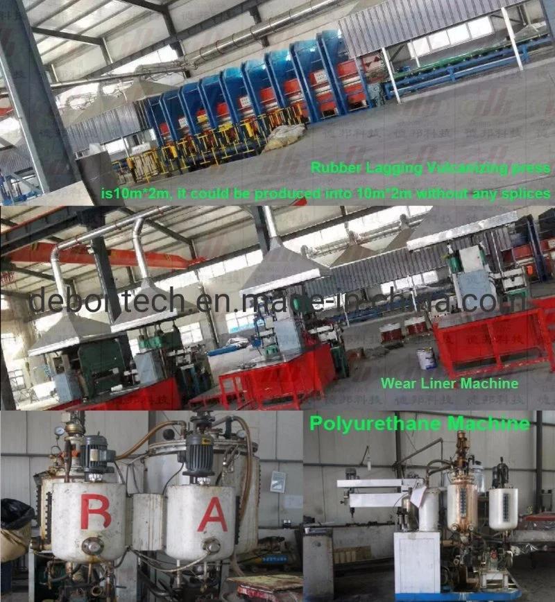 Red Rubber Aprons Conveyor Buffer Bed Impact Absorbing Material UHMW Cap Conveyor Impact Bar