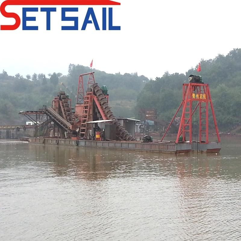 High Capacity Bucket Chain Diamond Dredger with Centrifuge