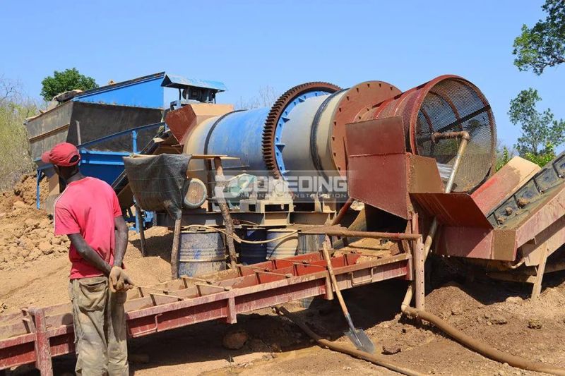 Rotary Drum Stone Washer Machine Is Used for Washing Stone and Sand