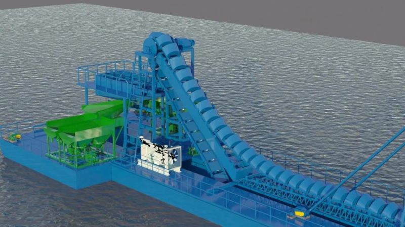 Gold Dredger, Diamond Dredger Chain Bucket Dredger for Sale