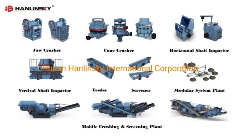 Primary or Secondary Jaw / Cone / Impact / Mobile Crusher for Mining / Aggregate / Sand Making / Stone Crushing / Cement Plant / Recycling / Construction