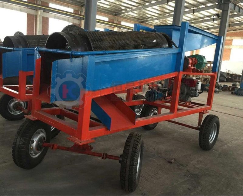 Mini Gold Mining Machine Mobile Gravel Washing Plant Trommel Screen for Sand