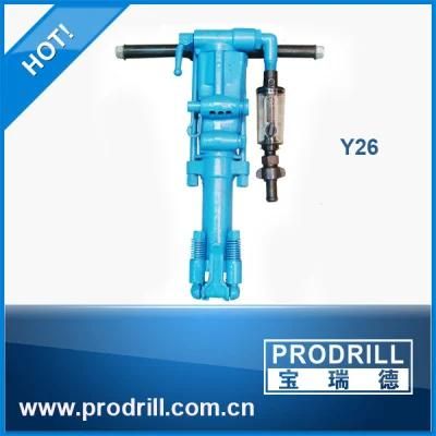 Y26 Hand-Held Pneumatic Rock Drill for Quarrying &amp; Demolition