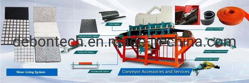 Red Rubber Aprons Conveyor Buffer Bed Impact Absorbing Material UHMW Cap Conveyor Impact Bar