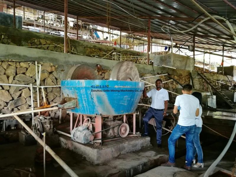 Round Gold Wet Grinding Pan Mill for Gold Separating