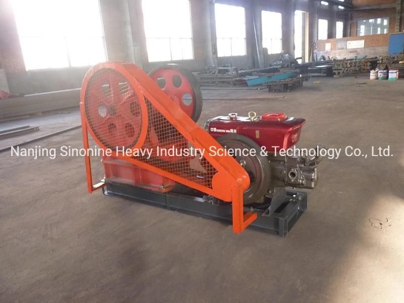 Small Capacity Mobile PE200X300 PE250X400 Diesel Engine Stone and Rock Jaw Crusher for Gold, Limestone with Spare Parts