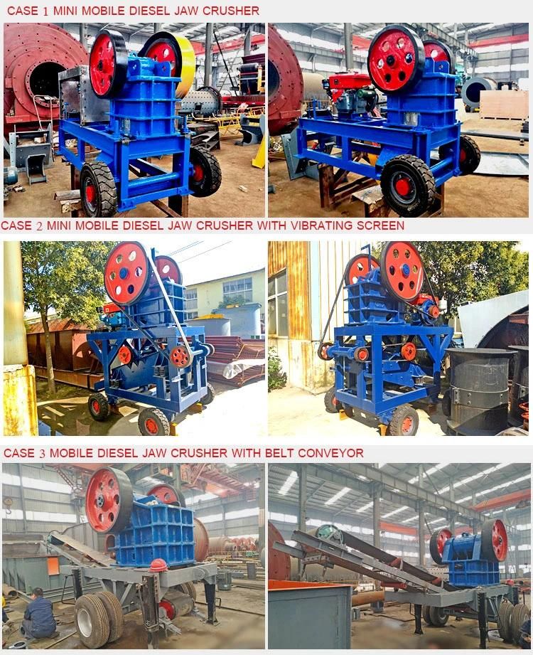 Mobile Jaw Crusher Crushing Machine Diesel/Portable/Impact/Cone/Hammer/Roller/Stone/Rock/Limestone/Granite Jaw Crusher