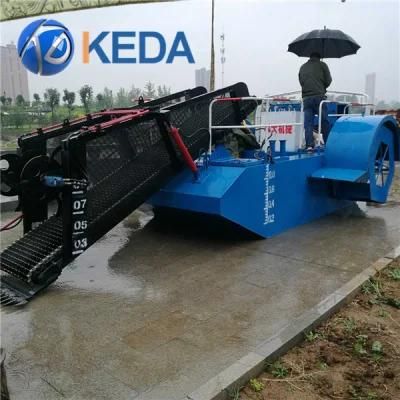 Thai Garbage Seaweed Harvester Cutting Ship Hydraulic Automatic River Cleaning Harvester