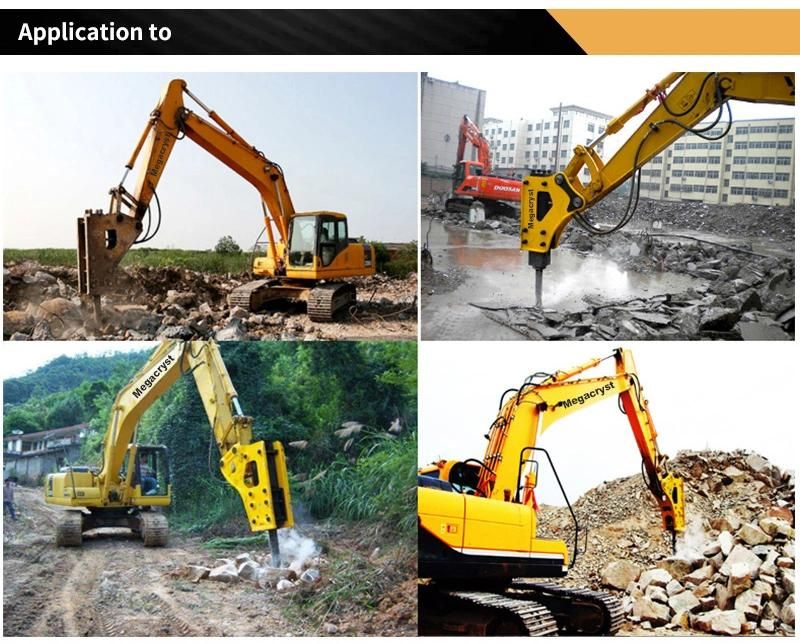 Construction Equipment Demolition Hydraulic Hammer Rock Breaker for 3ton 12ton 18ton 20ton Excavator