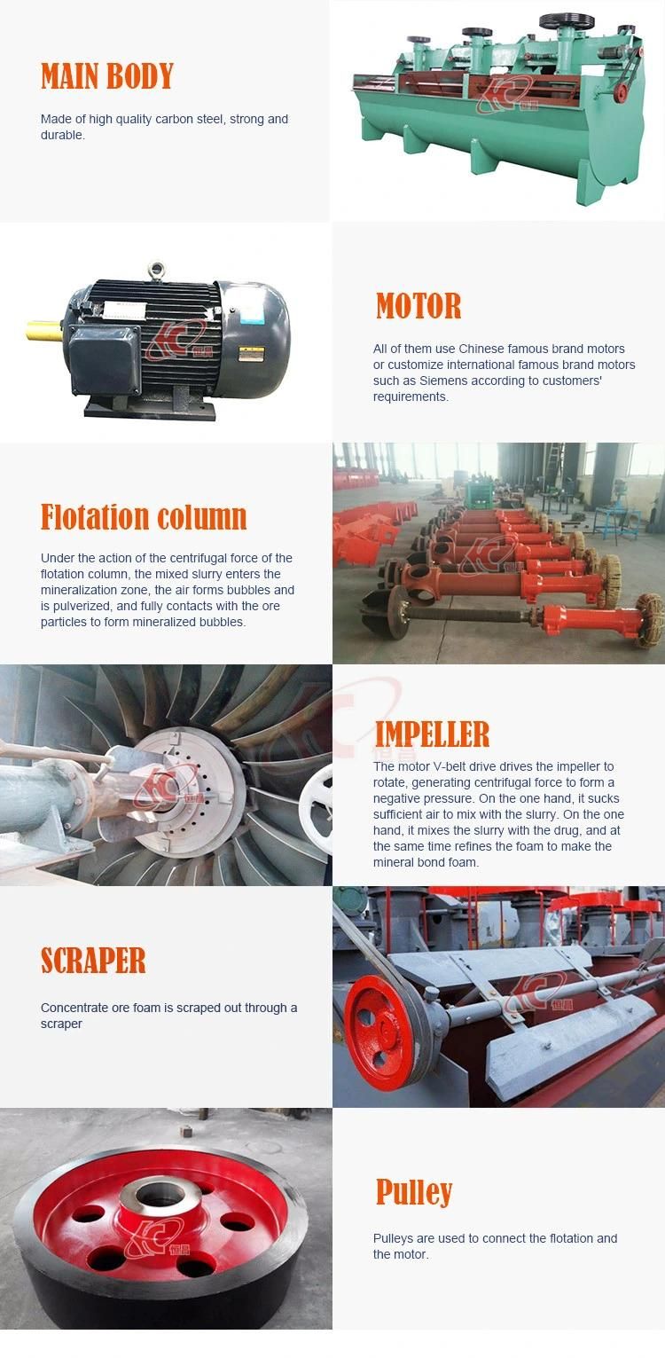 Mining Separator Copper Gold Sliver Flotation Cell Machine