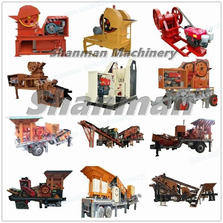 PE150X250 Diesel Engine Drive Jaw Crusher Stone Rock Cone Hammer Impact Sand Making Machine