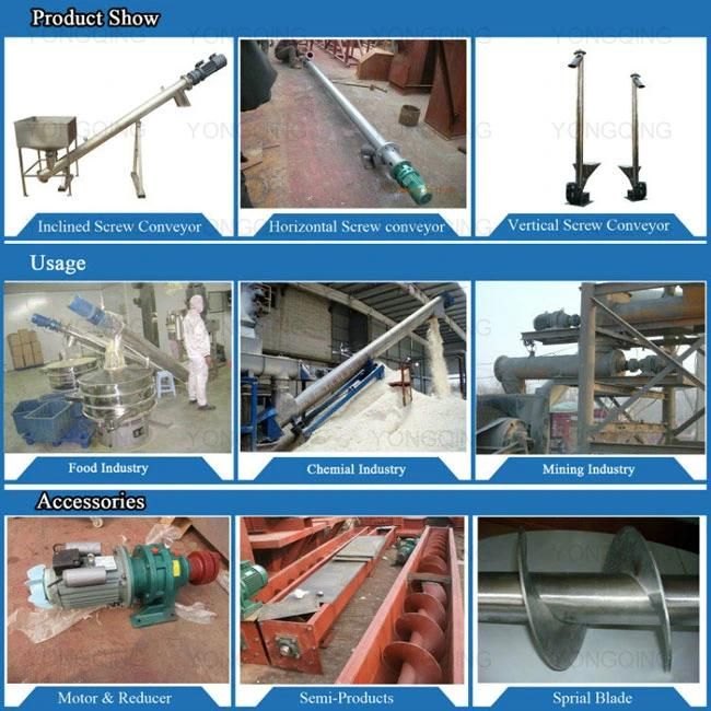 Automatic Stainless Steel Vertical Flour Spiral Screw Elevator
