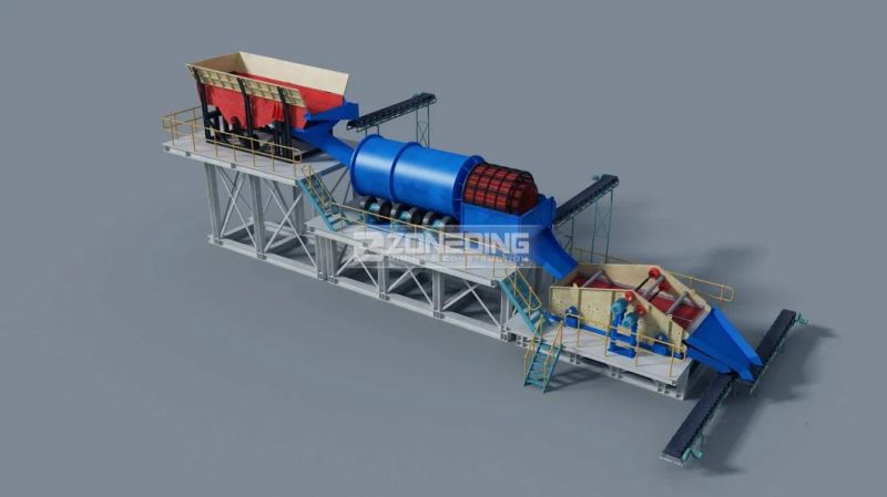 Screw Rotary Drum Washer Machine for Aggregate, Chrome Ore, Stone Wash Plant Drum Stone Washing Machine