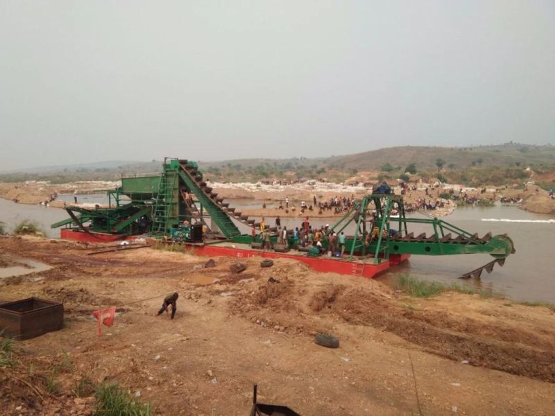250m3/Hour Bucket Chain Diamond Dredger for Sales in Congo