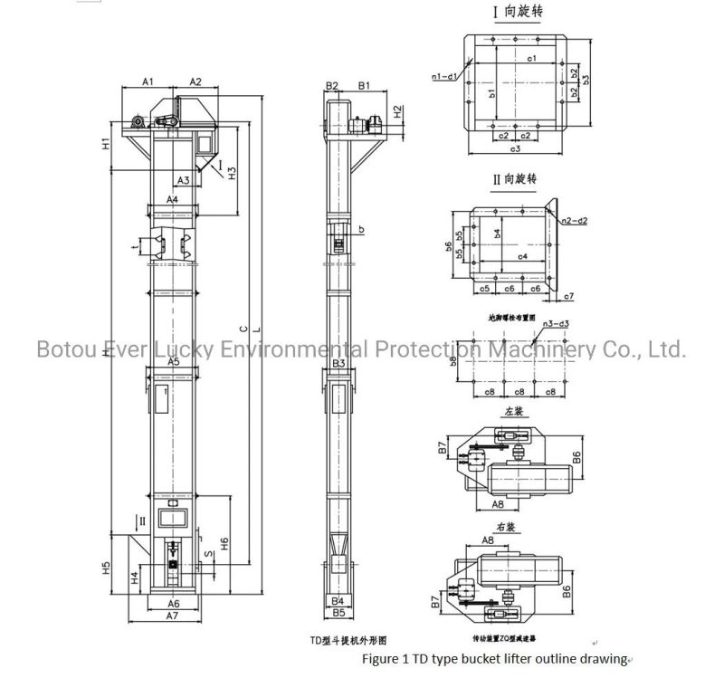 Idea New Conveying Equipment China Bucket Elevator for Bulk Material Handing
