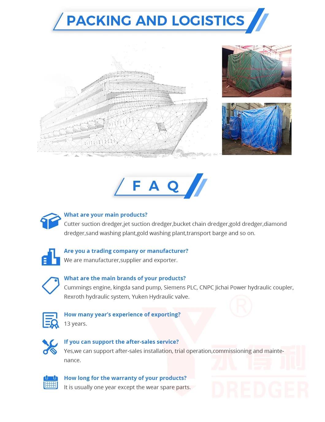 8 Inch Hydraulic Cutter Suction Sand Dredger Machine and Equipment for Dredging Sea Sand Dredging