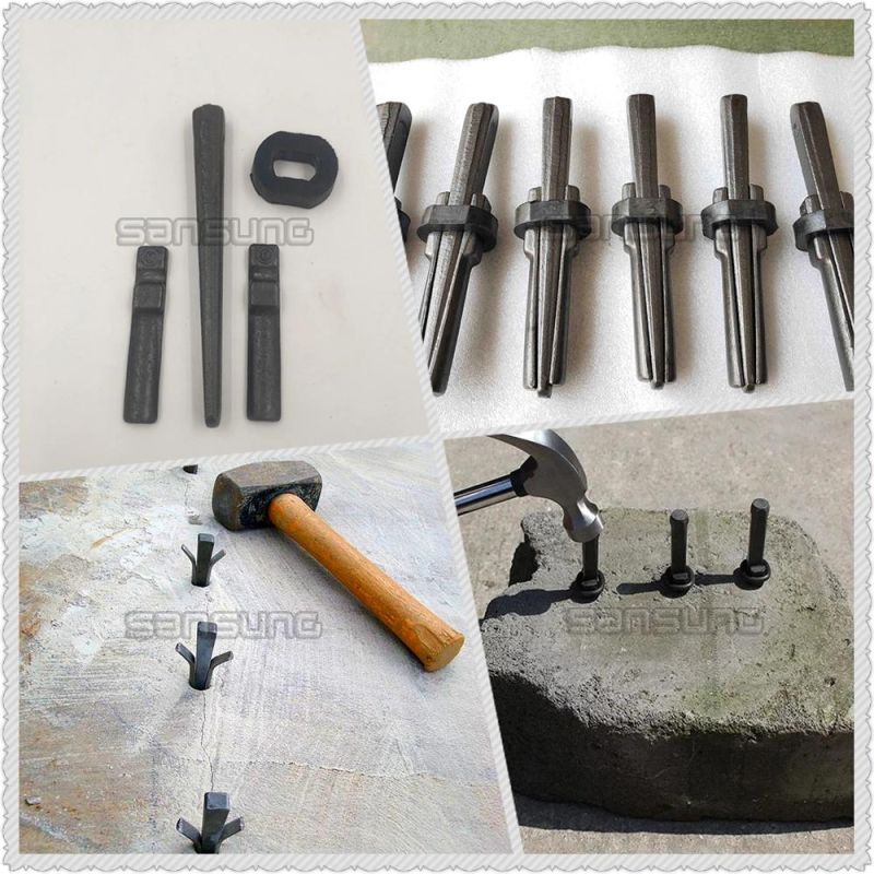 Dia 20/24/32/34/38mm Plug and Feathers Splitter Shims and Wedges for Rock Breaking