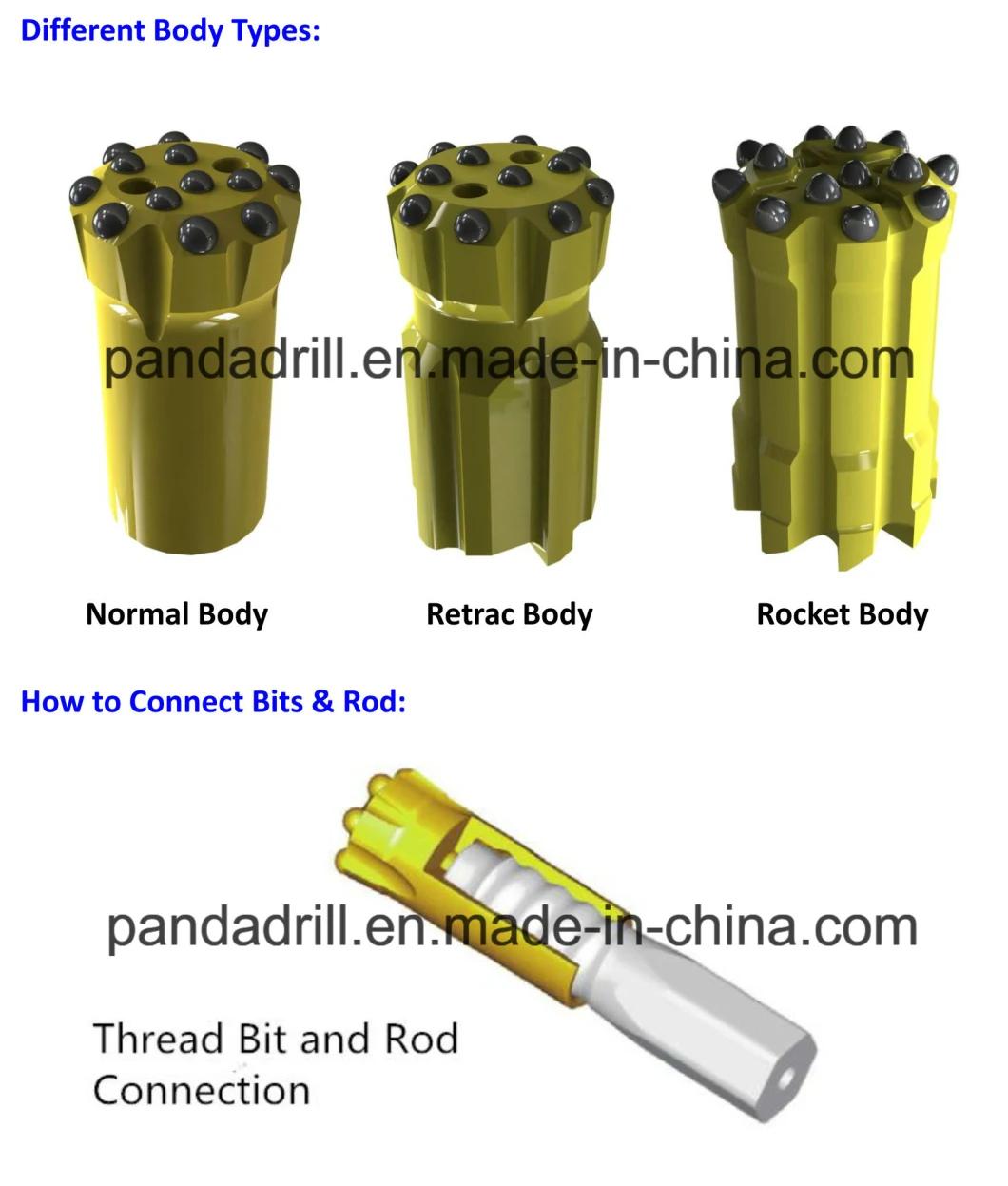 R32, R25, T38, T45, T51, Gt60 Thread Button Bits Rock Drilling Tool, Drill Bit, Thread Drill Bit, Button Bit